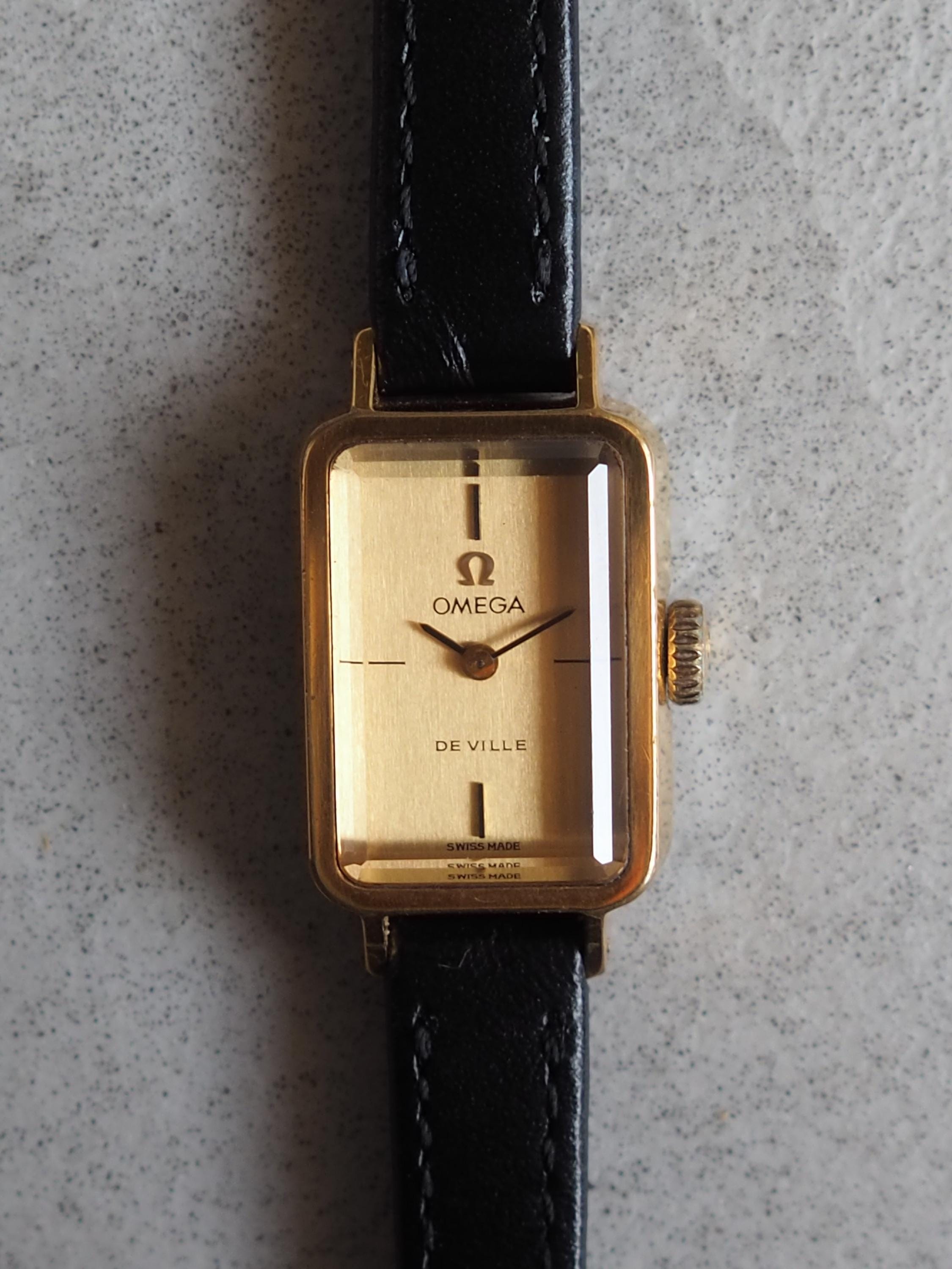 OMEGA オメガ DE VILLE デビル スクエア ウォッチ 腕周り ゴールド