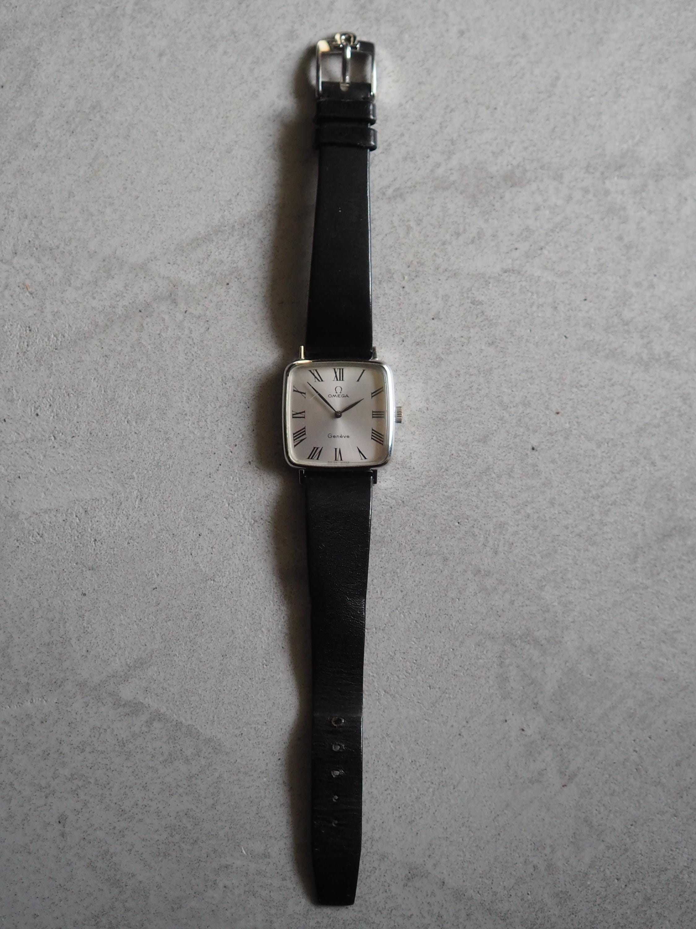 OMEGA オメガ オメガ ジュネーブ スクエア ローマン ウォッチ 腕時計