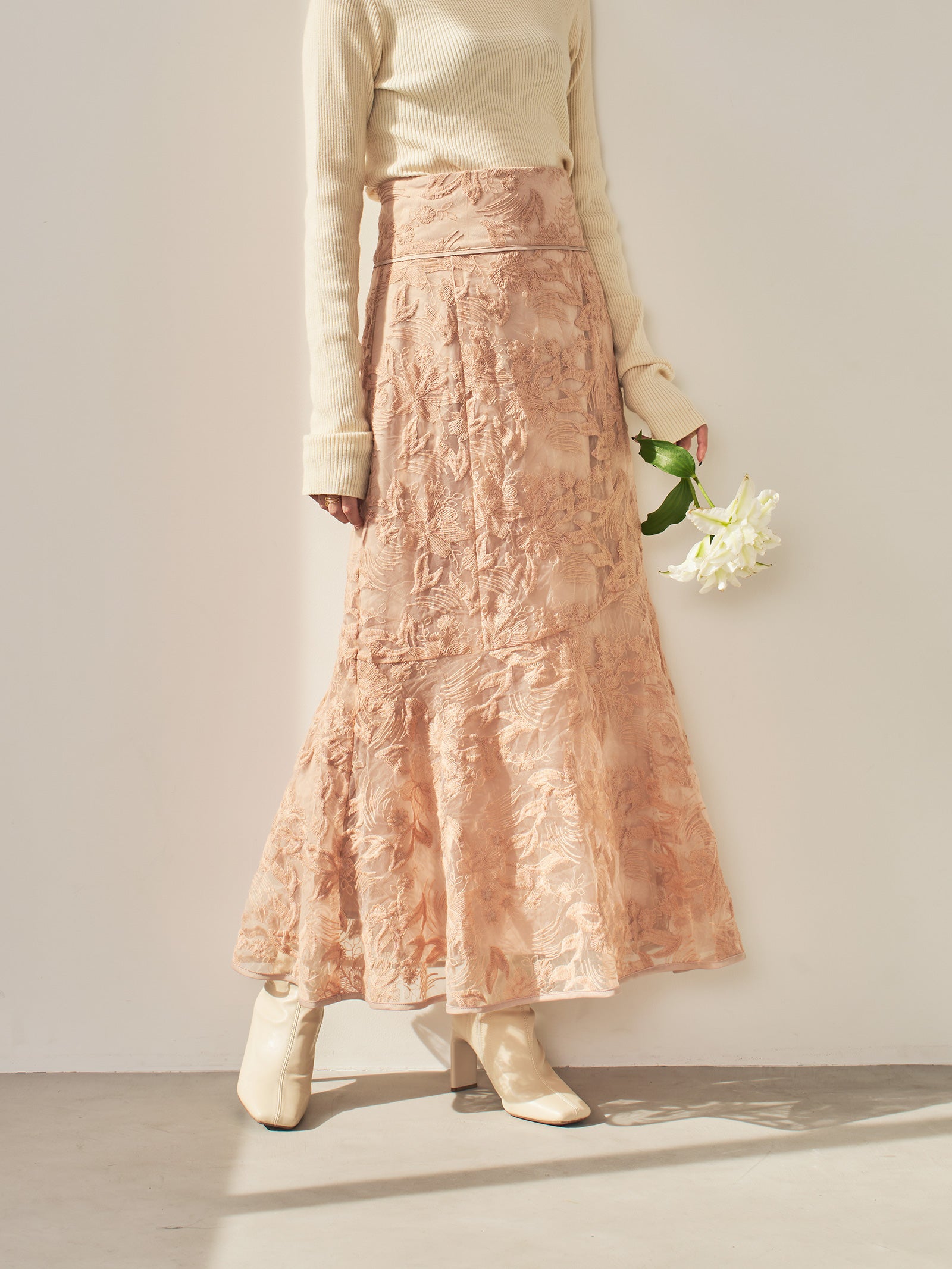 水越みさと × Olu.】レースマーメイドスカート