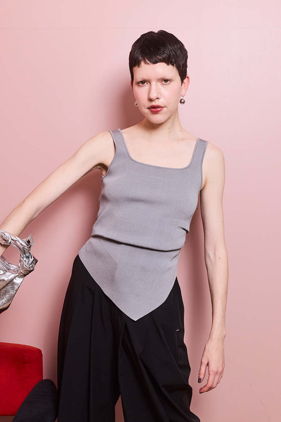 OMMO ONLINE STORE / ASYMME TUCK KT TOP