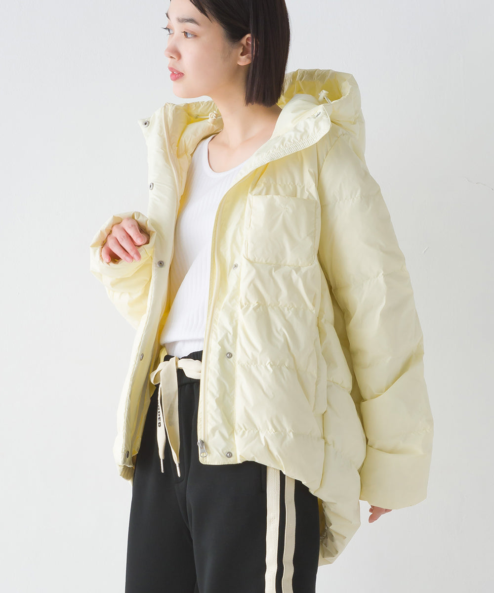 OMNES】フード付きコクーンダウンジャケット【1521-7068】