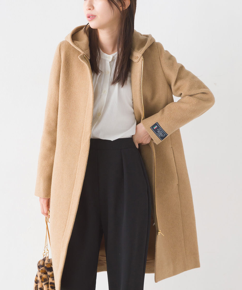 OMNES Supremo】イタリア製生地 JET PREMIA フード付きコート【3321-7090】