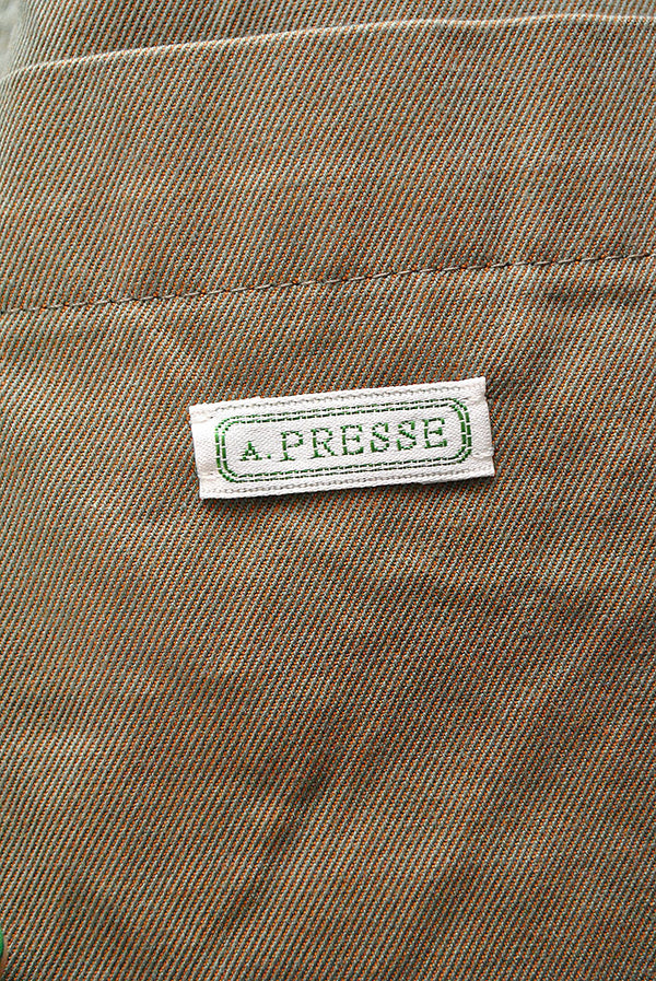 A.PRESSE Tweed Balmacaan Coat