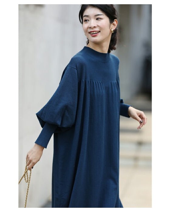 ゆったりポワン袖 ニットワンピース – ONE PEACE ONLINE