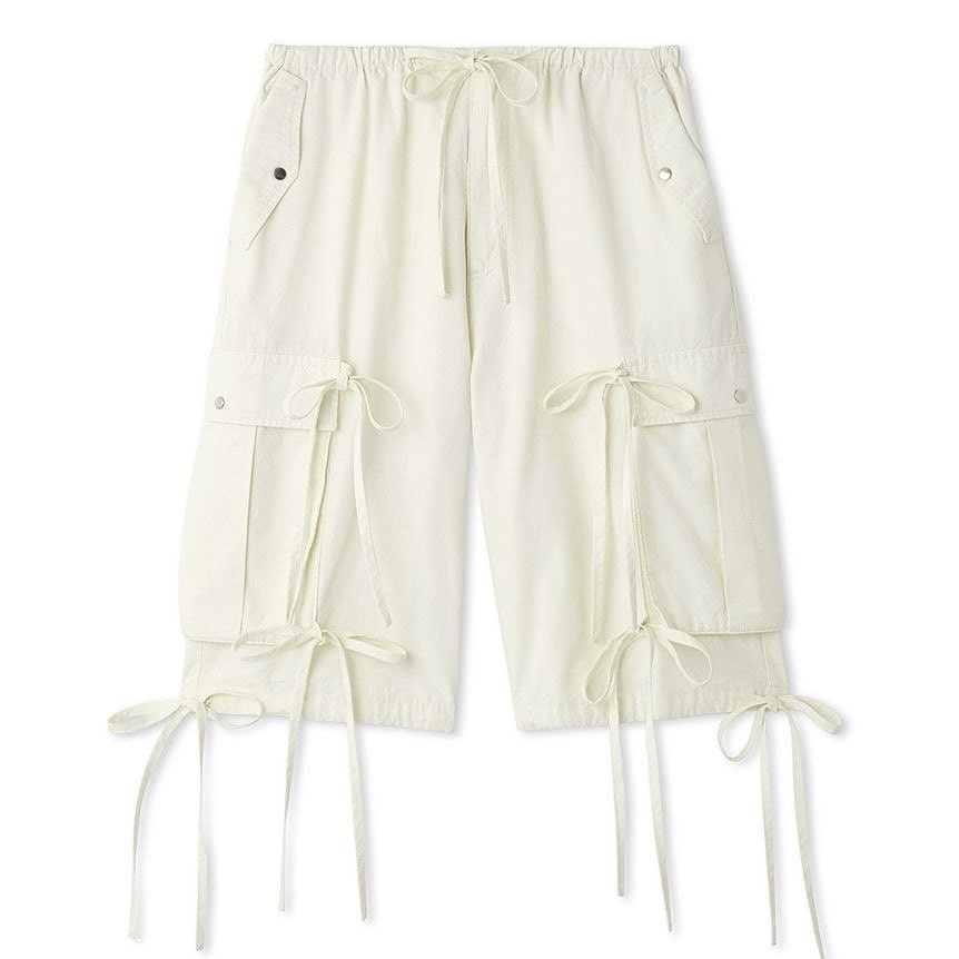 リボンディテールハーフカーゴパンツ(F WHT)｜ FURFUR｜渋谷PARCO