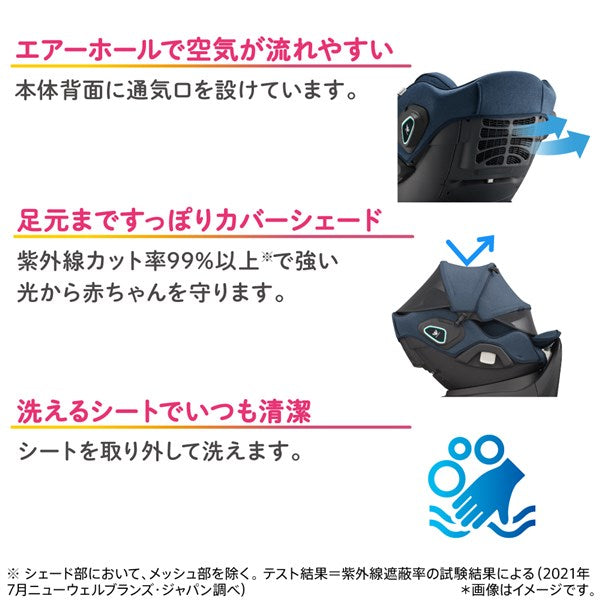 アップリカ マモリラ ケープネイビー（NV） ISOFIX R129適合