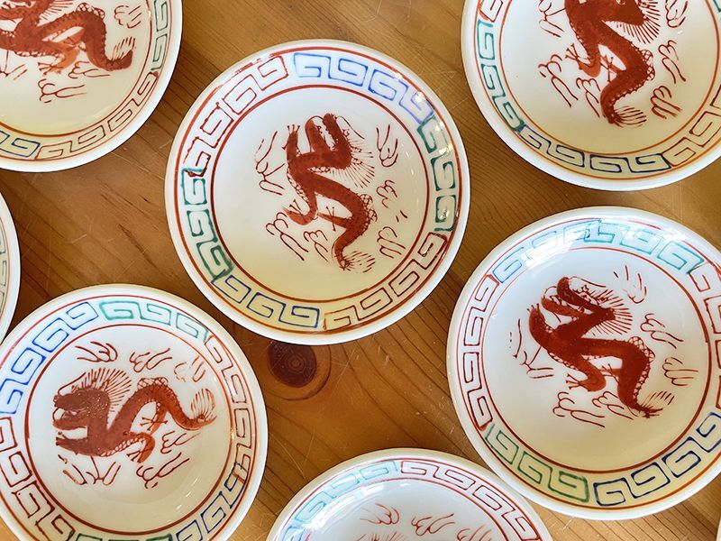 Oranzovy オンラインショップ】ヴィンテージ 中華 豆皿 紅龍