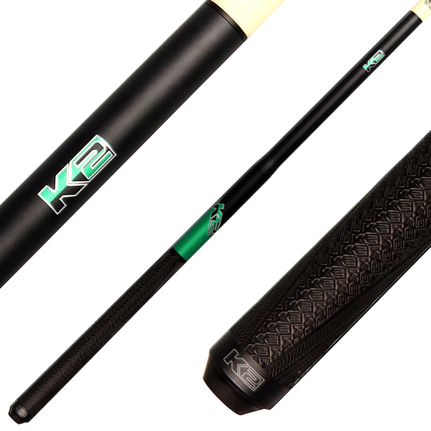 K2 KLJBGN 5 in 1 Break/Jump Cue - Green with Sport Grip Wrap