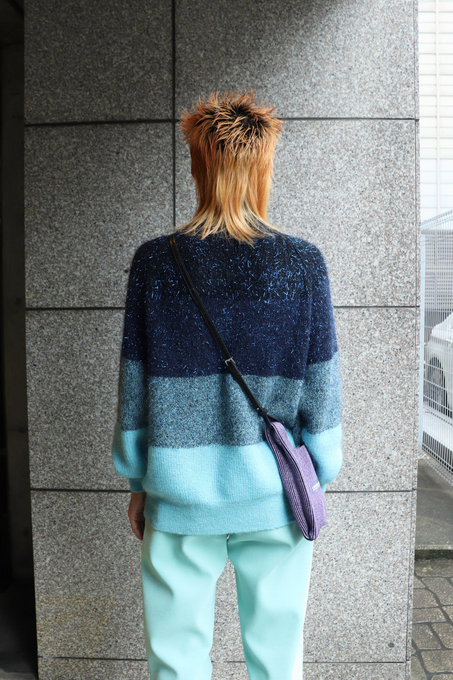 TOGA VIRILIS(トーガ ビリリース)のGradation knit pullover NAVYの