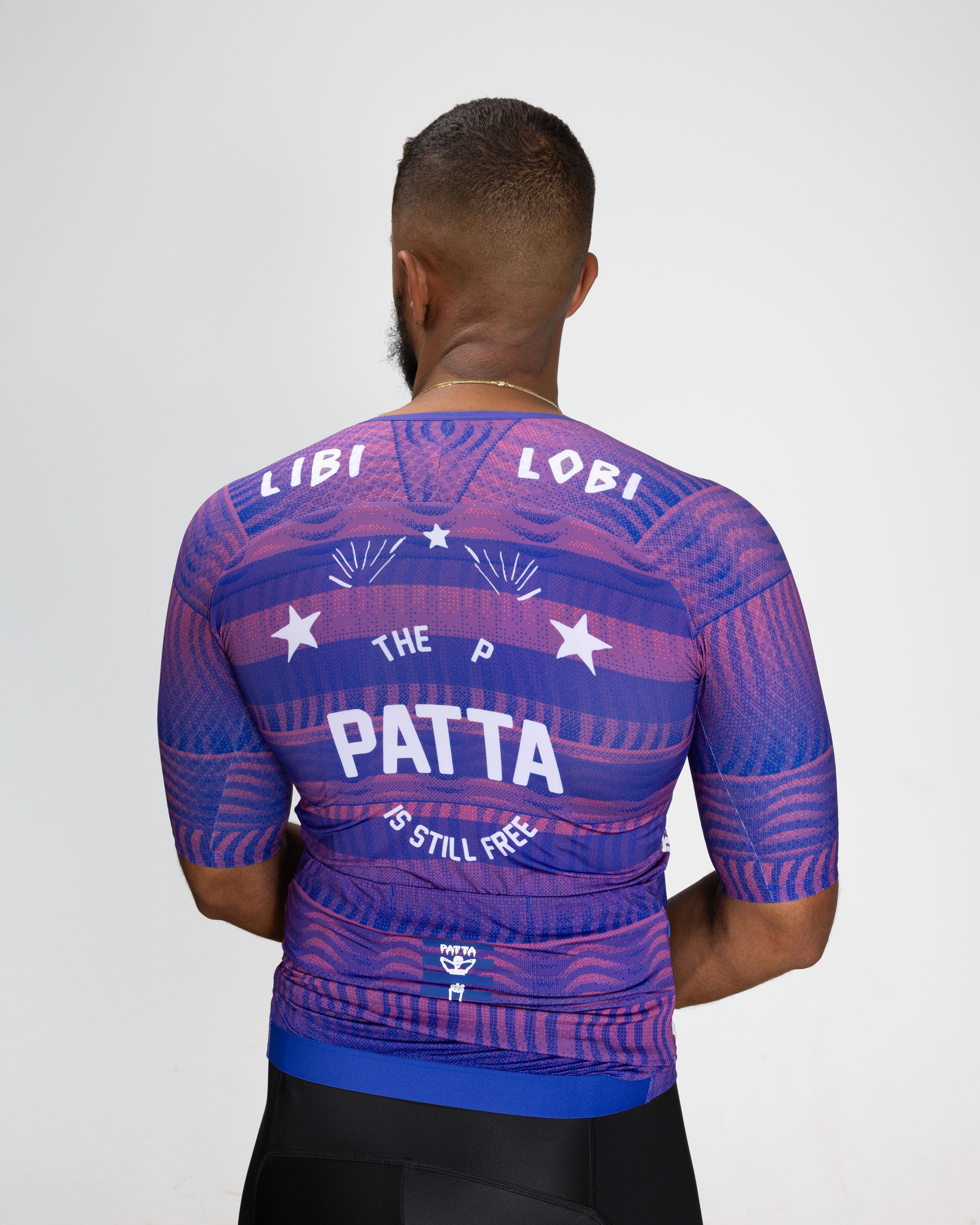 Patta x Rapha Men's Pro Team Aero Jersey (Flamingo Pink/Royal Blue