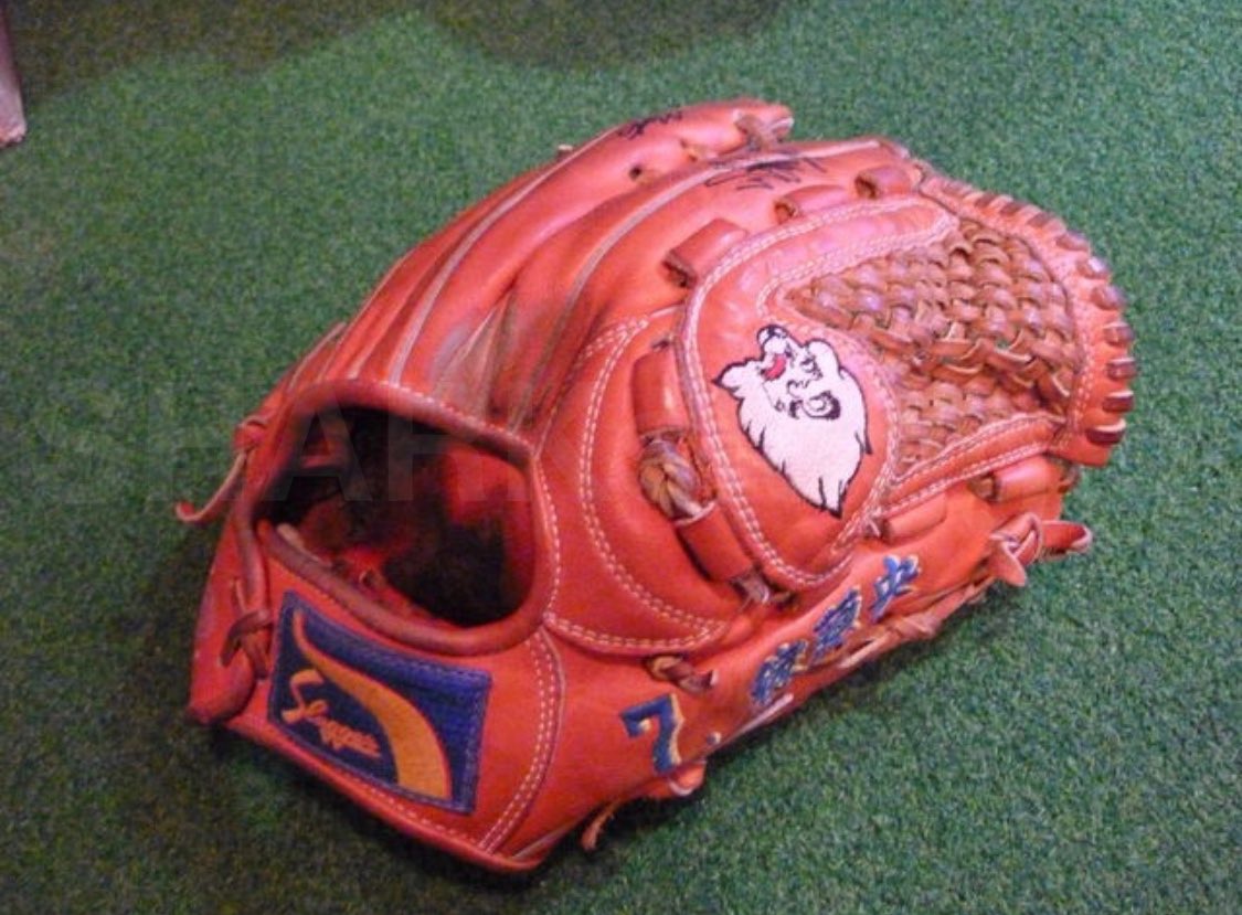 大特価。松井稼頭央モデル】久保田スラッガー 野球用グローブ 赤色 大
