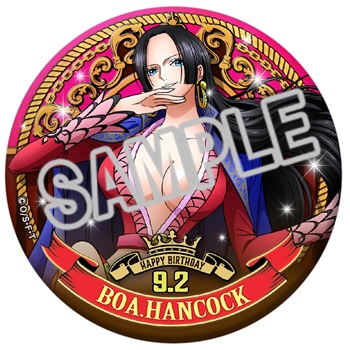 ワンピース 麦わらストア バースデー缶バッジ&カバー ハンコック ONE