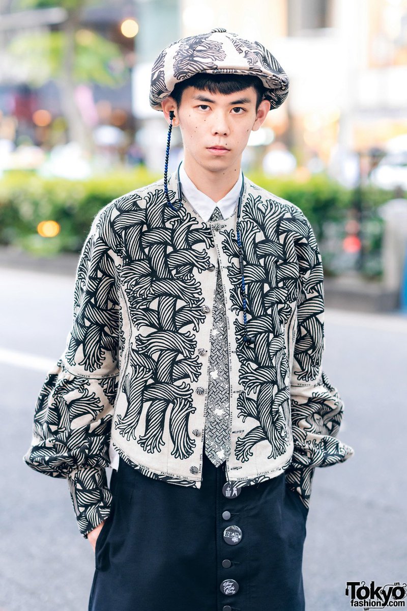 20-year-old Japanese stylist Fumidon on the street in Harajuku