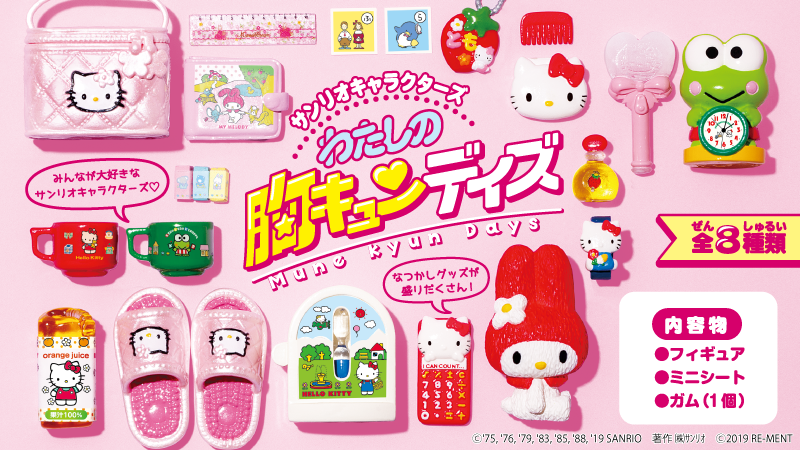 サンリオキャラクターズのなつかしアイテムがミニチュアに！大流行した