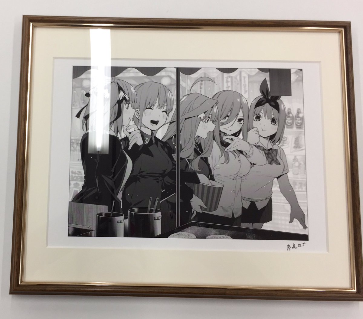 五等分の花嫁 完結記念 モノクロ複製原画 中野四葉ver 五等分の花嫁