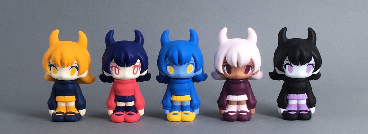 VAGシリーズ、新ミニかえちゃんソフビ。 つり目、ツノ曲がりスタイル