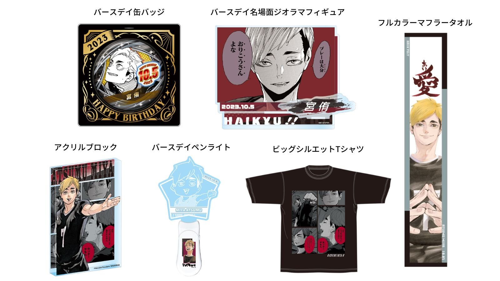 新品 未開封 ハイキュー!!バースデーグッズ フルカラーマフラータオル