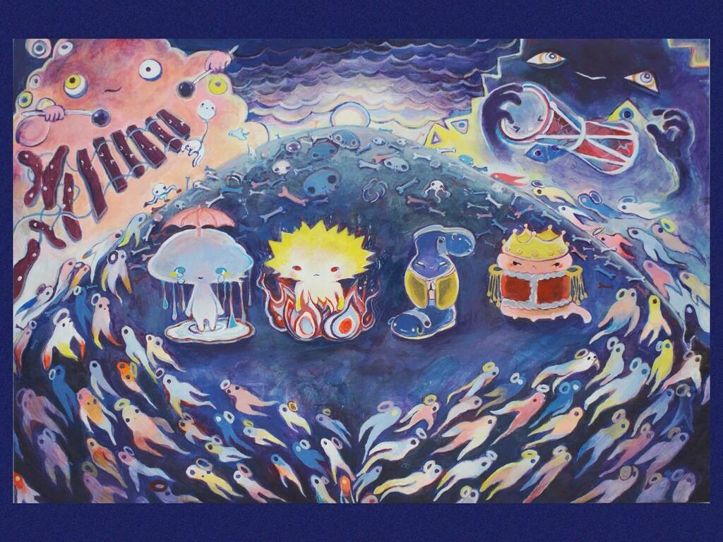 2010年 水彩画 si_kyu 原画 黄菊しーく