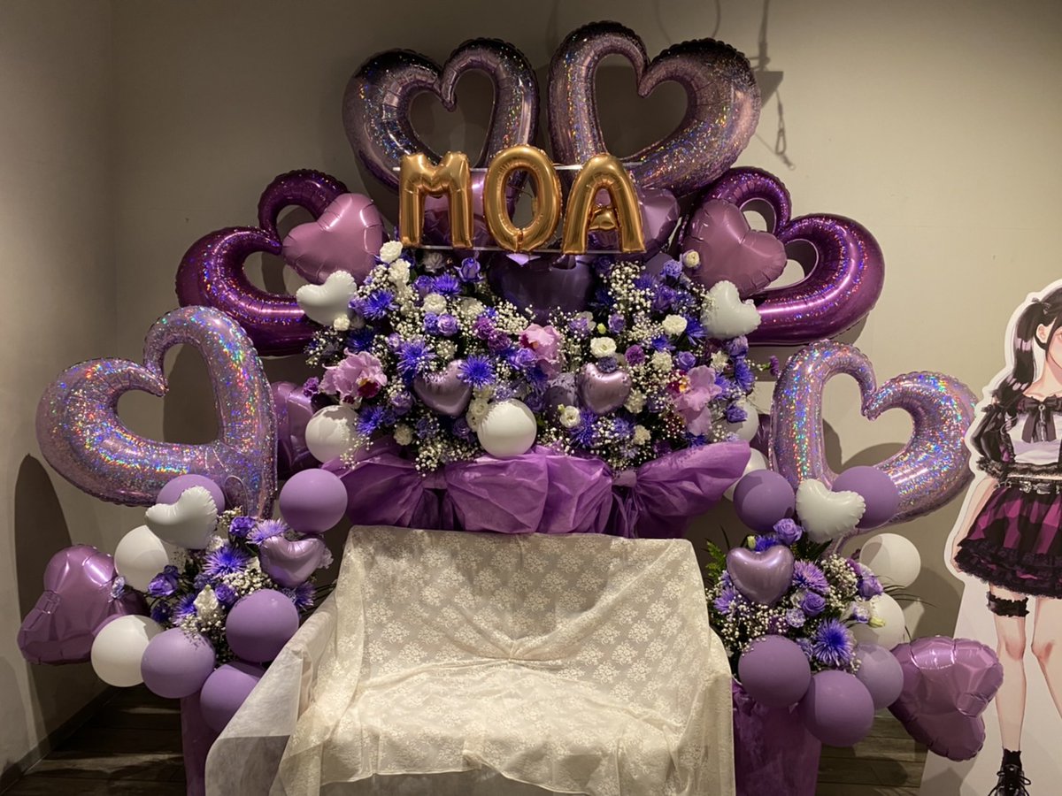 ⭐️#渋谷desea ⭐️#深萌愛 ⭐️紫をテーマの連結スタンド、チェア