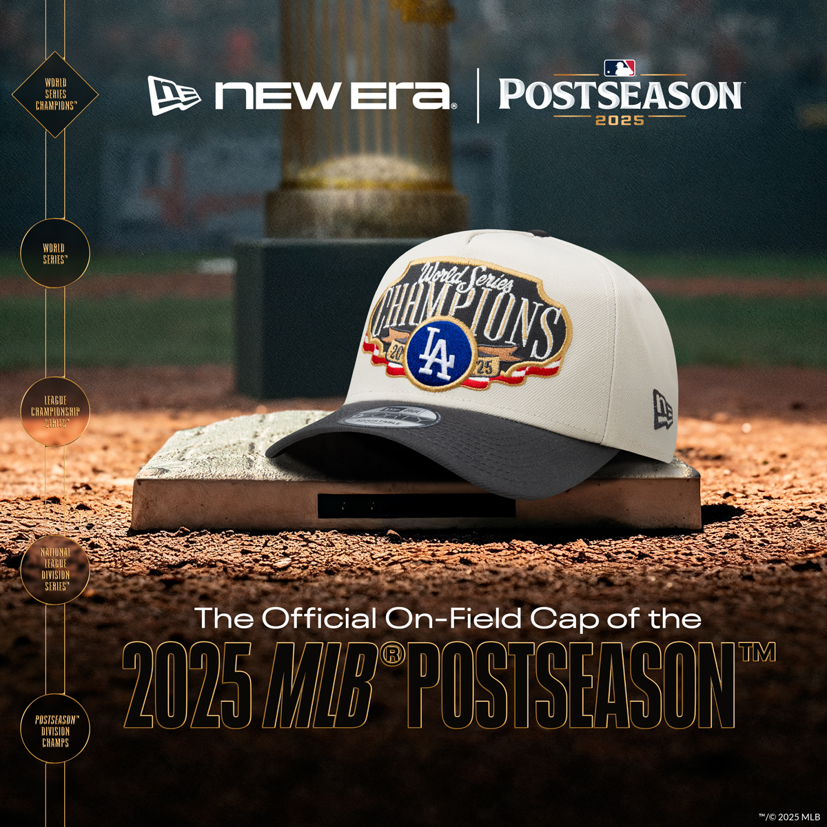 ピンバッジ付き ドジャース　ワールドチャンピオンキャップ2025