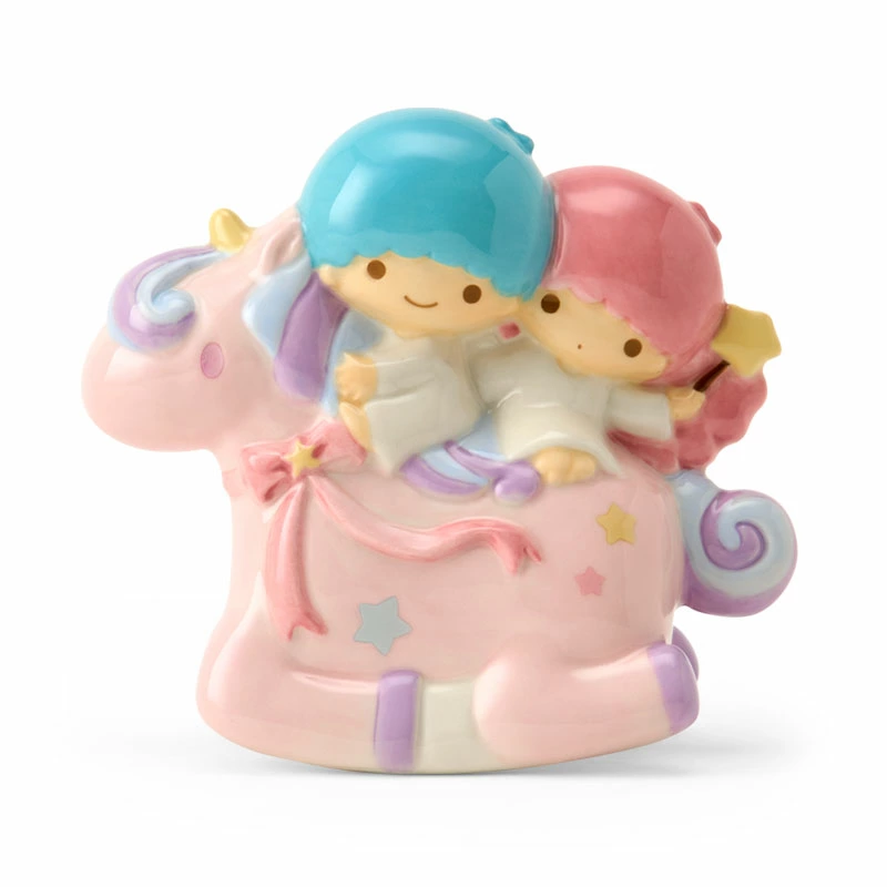 キキララ　ララ　貯金箱　レトロ　当時物　旧サンリオ　リトルツインスターズ　陶器