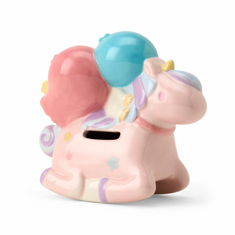 キキララ　ララ　貯金箱　レトロ　当時物　旧サンリオ　リトルツインスターズ　陶器