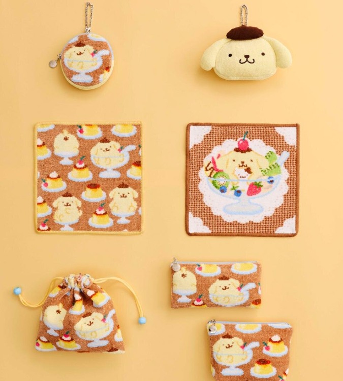 ラブラリー バイ フェイラー「ポムポムプリン」“プリン尽くし”ハンカチ