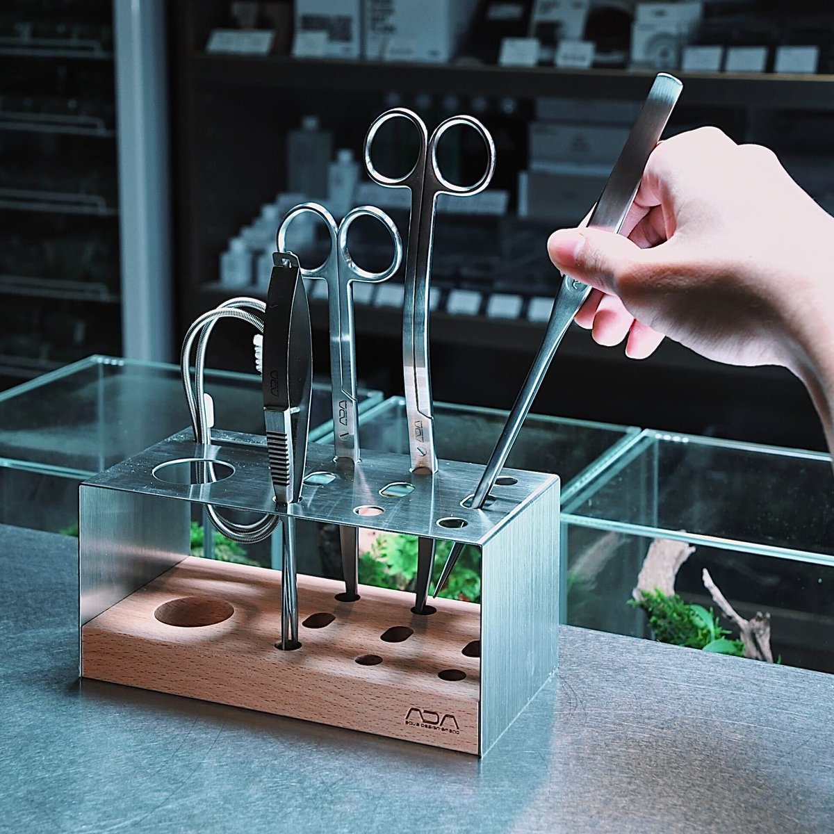 ADA NATURE AQUARIUM PRODUCTS : METAL WOOD TOOL STAND 良質な天然木