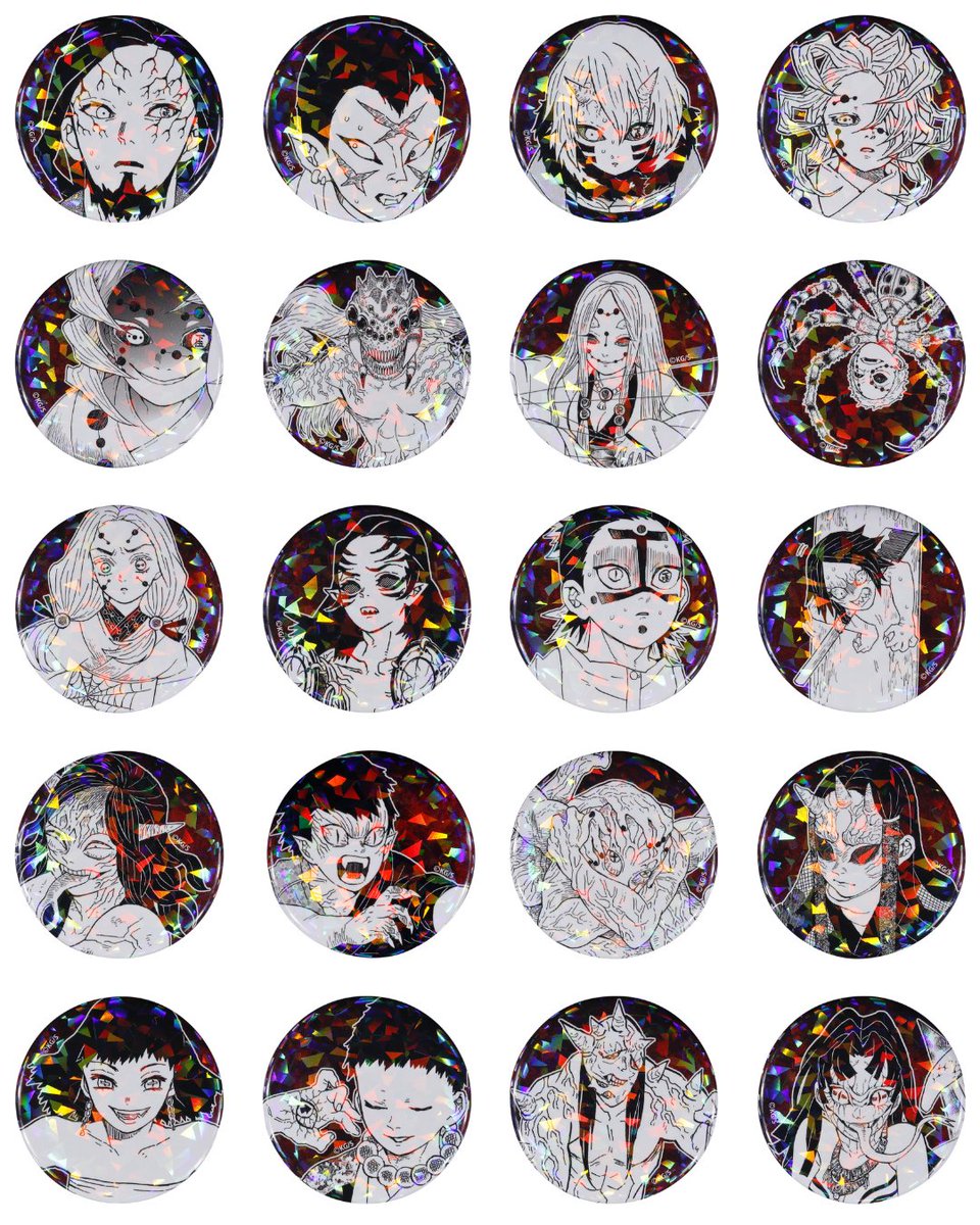 鬼滅の刃』オールスター缶バッジ 『#鬼滅の刃』にて登場した鬼たちが