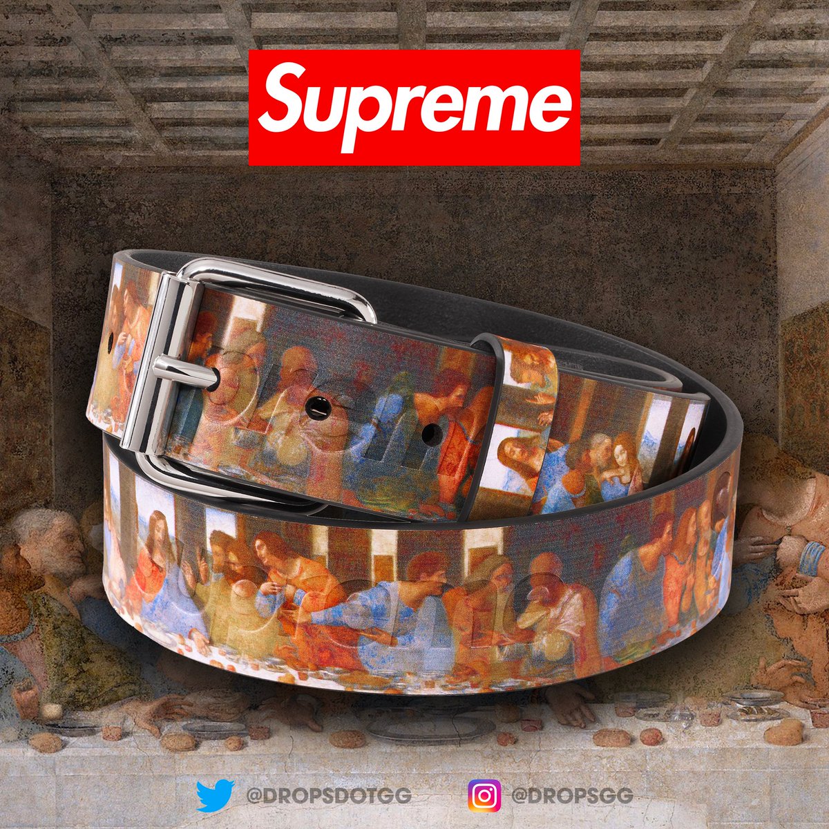 Supreme Last Supper Leather Belt & Embroidered Zip Up Hooded