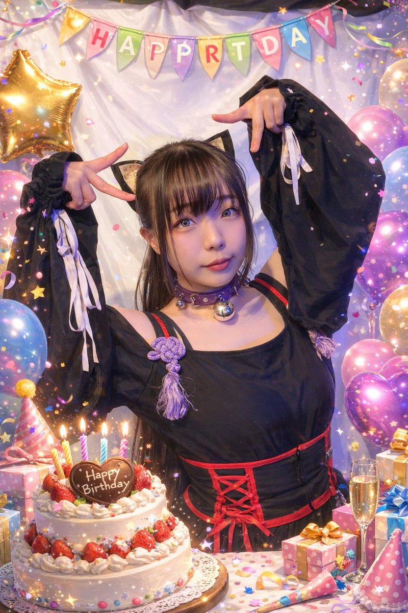 これよく見るとガーランドの文字違ってるの。 どうやって読むのが正解