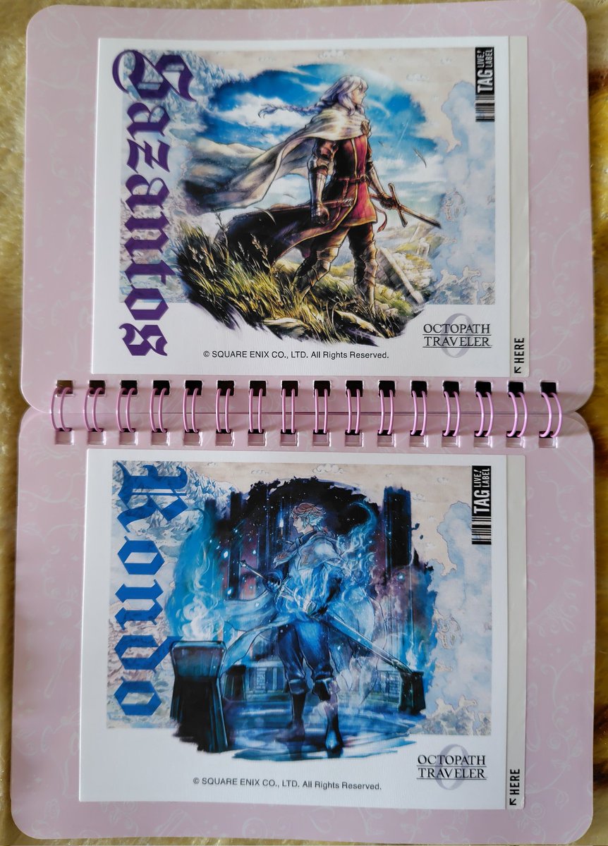 オクトラ0のラベル缶とサザントス様のアクキー届いた！ ラベルはこの