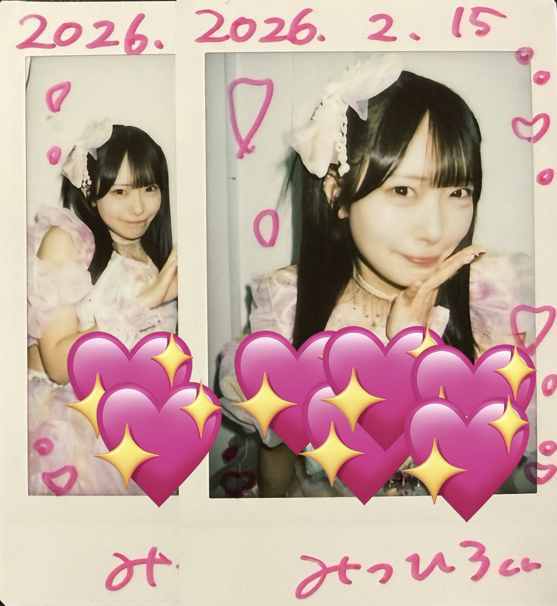 昨日のチェキ②です。 いつも大好きももちゃん。 アイドルは努力とか