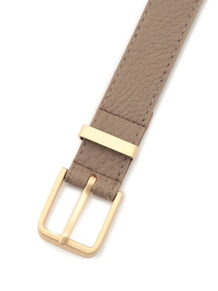 ベージュ 23mm ゴールドバックルベルト ブラック/ベージュ/ブラウン