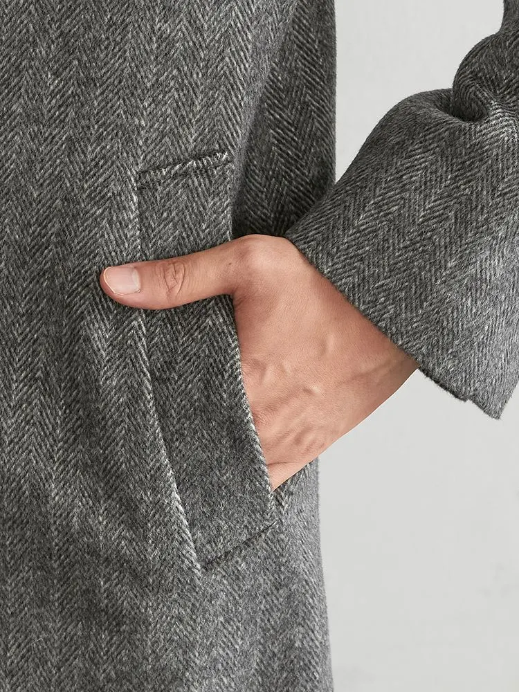 アンゴラ混 チェスターコート グレー | P.S.FA公式通販