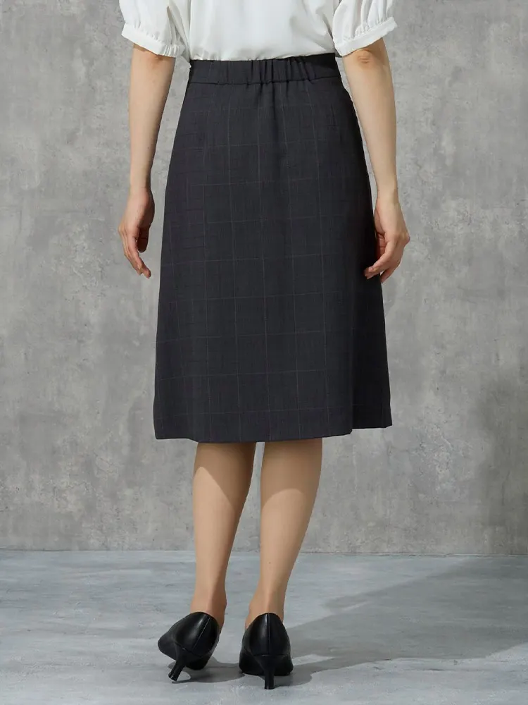 M．グレー My wardrobe ドビー ウィンドペンスーツ フレアスカート