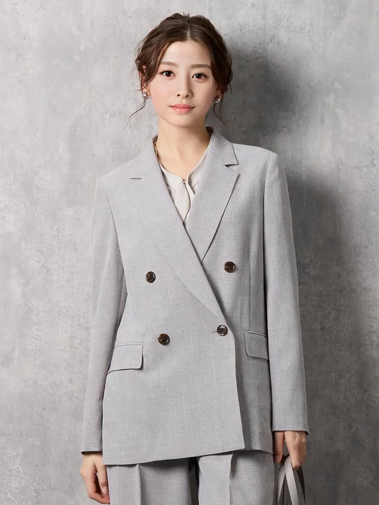 M．グレー サッカー調 グレンチェックスーツ ダブルジャケット