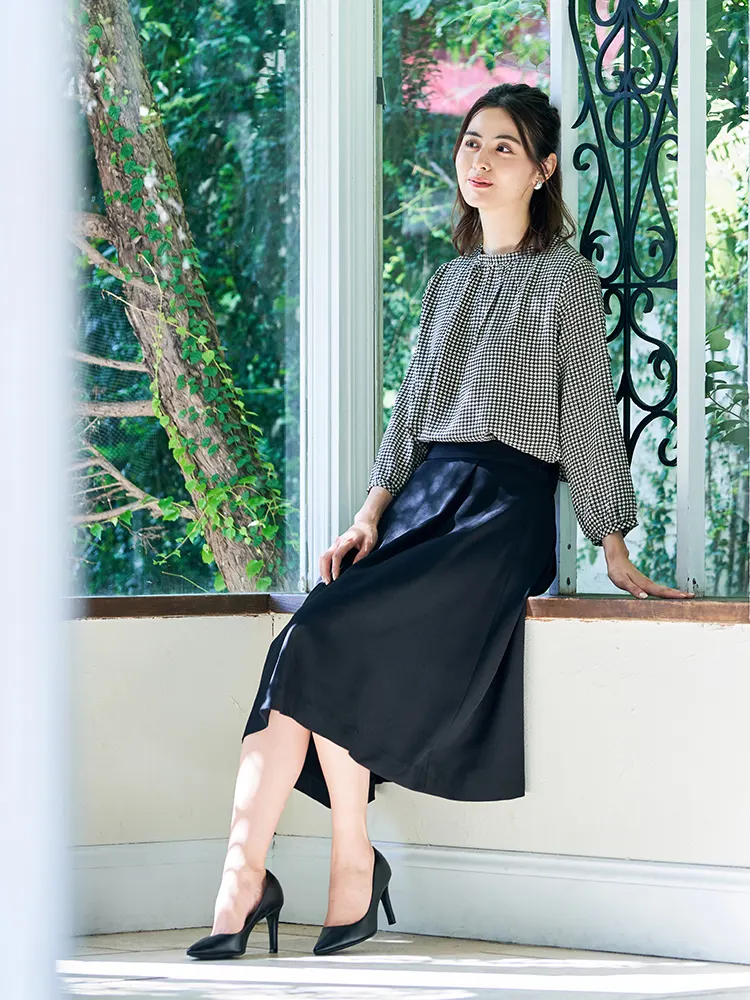 バーグファベルの黒のフレアスカート、プリーツデザイン 楽天市場