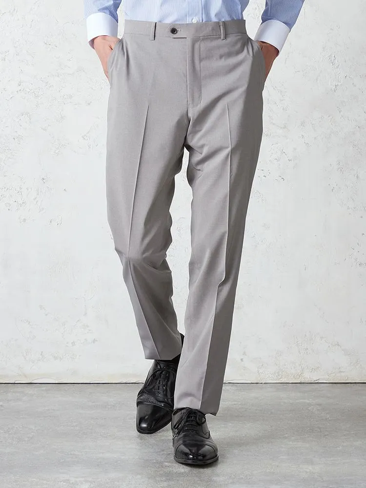 L．グレー グッドビズ ノータックスラックス 無地 ライトグレー