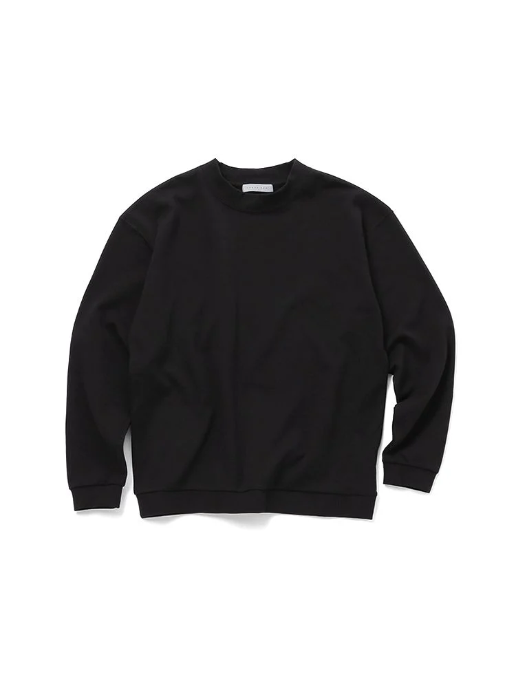 ブラック TOKYO RUN ポンチ モックネックロンT ホワイト/ブラック