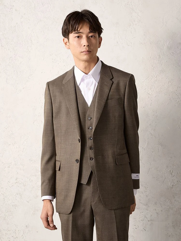 ブラウン 【EDWINコラボ】デニムライクウールセットアップジャケット