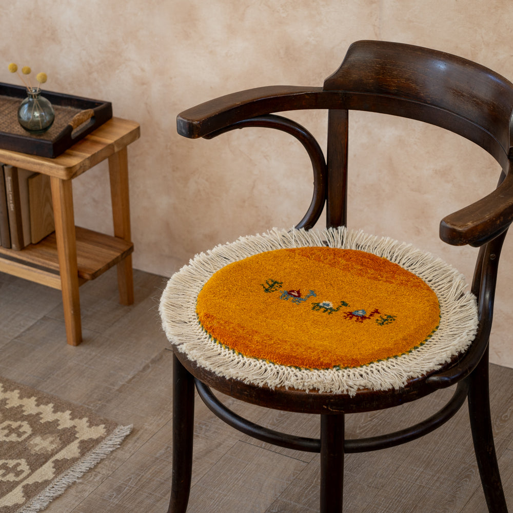 ギャッベ 丸形 直径約40cm – Persiadirect