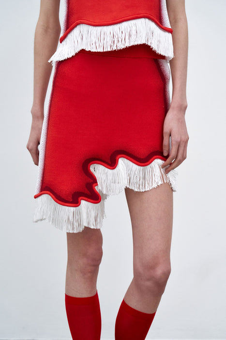 AUDREY WAVY MINI SKIRT WITH FRINGE– PH5