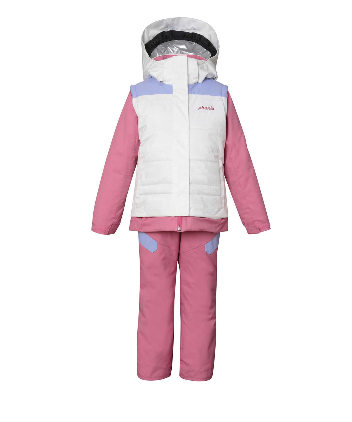 PHENIX】子供用スキーウェア 上下セット 160 ピンク 目立つカラー