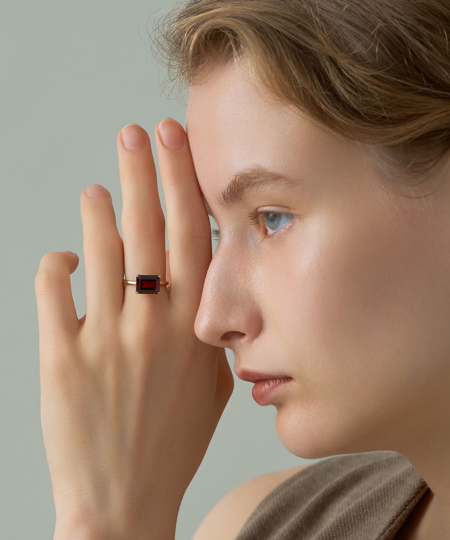 K10ガーネット オクタゴンリング|ジュエリー|PIMENTÉ-ピモンテ