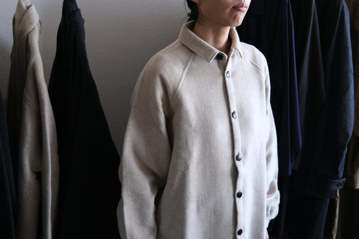 MITTAN / ウールシルクキャメルシャツ 濃灰 SH-108 / unisex – PINT_MN