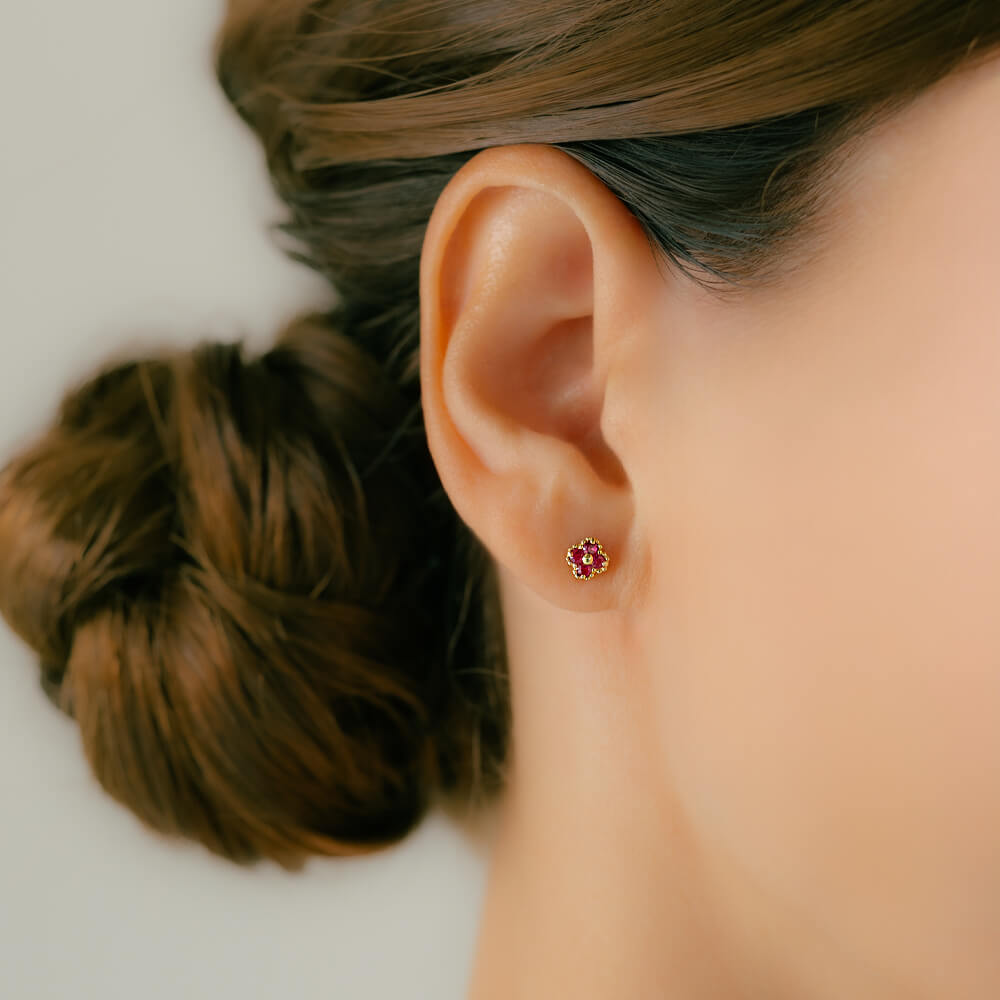 K18YG サファイア エメラルド ルビー 世界三大宝石 ボディピアス│金属