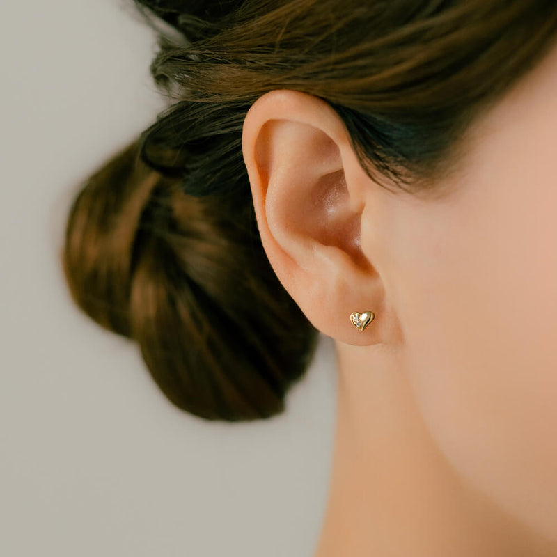 オトナ可愛いハートのボディピアス│K18&K10 ダイヤモンドピアス