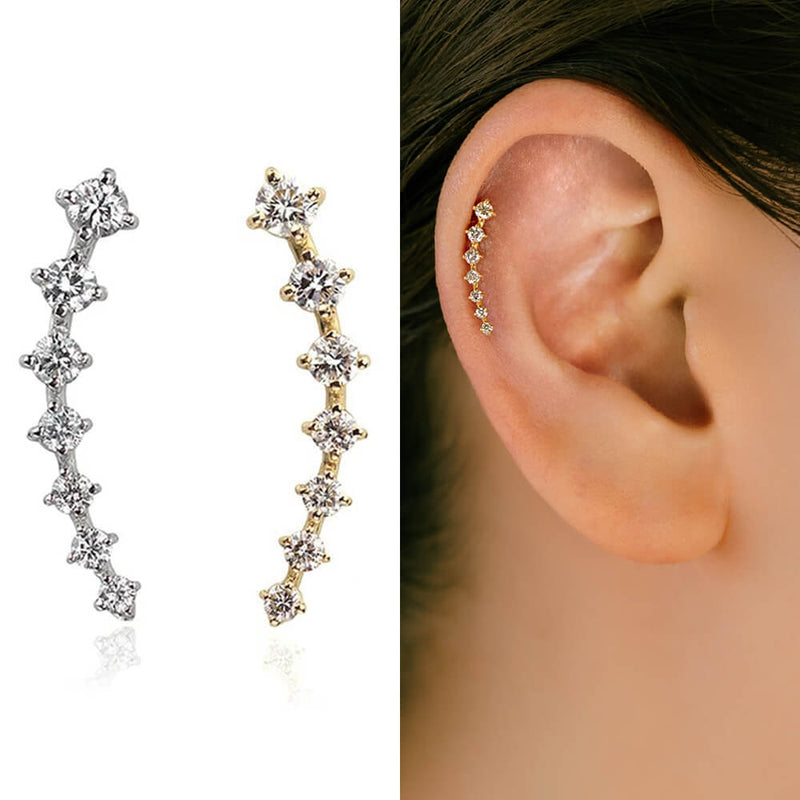 K18 プラチナ ダイヤモンド 軟骨ピアス ボディピアス アウターコンクに