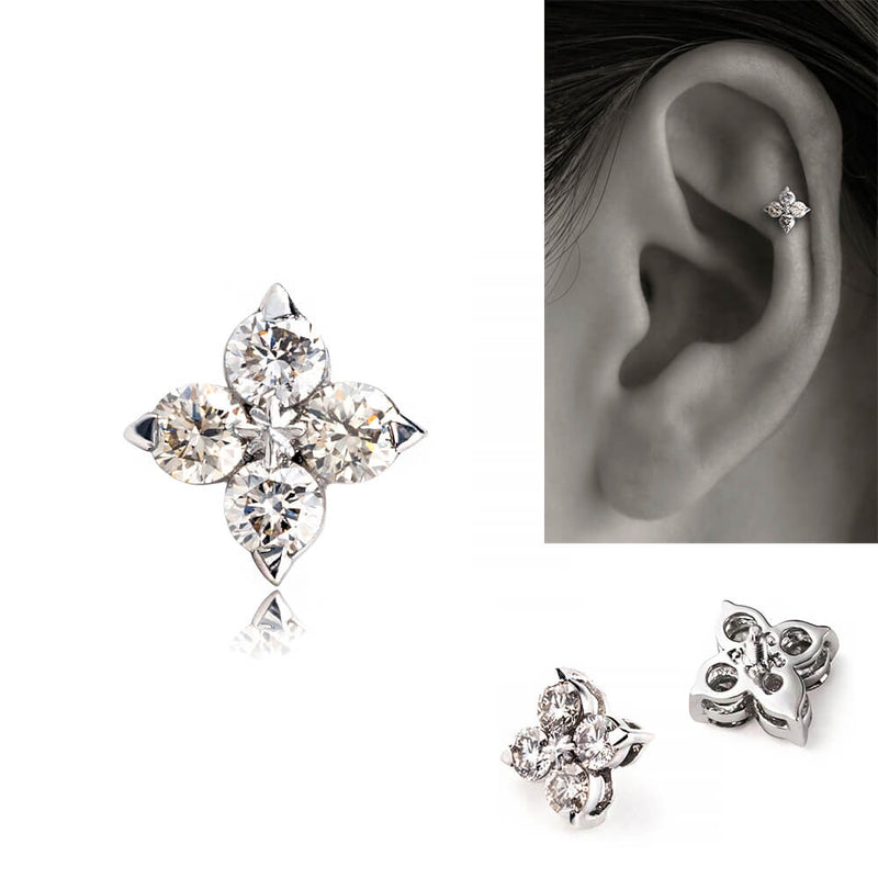 天然ダイヤモンド ボディピアス│40代・50代にオススメ 存在感のある